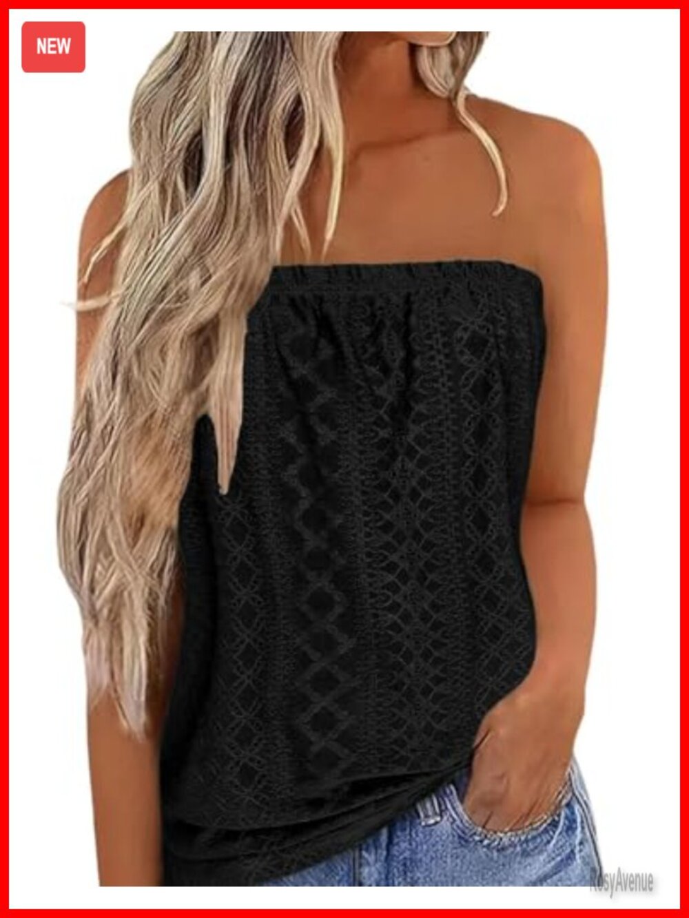 Womens Tube Tops Strapless Long Top Sleeveless Bandeau Summer Beach Top